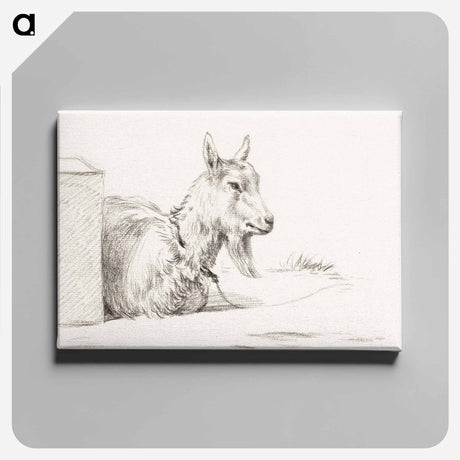 アートパネル-Goat half lying in a pen - ジャン ベルナール Canvas.