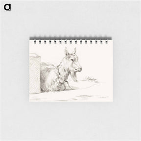 アートメモ帳-Goat half lying in a pen - ジャン ベルナール Memo.