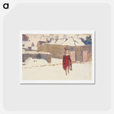 アートポストカード-Mannikin in the Snow - ジョン シンガー サージェント Postcard.