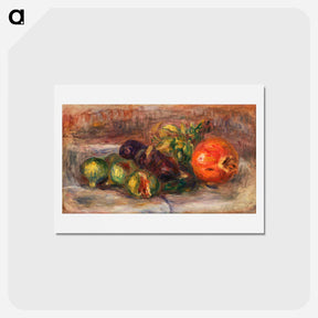 アートポストカード-Pomegranate and Figs - ピエール オーギュスト ルノワール Postcard.