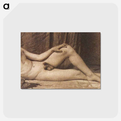 アートポストカード-Boy laying in Atelier - トーマス エイキンズ Postcard.