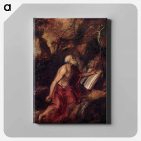 アートパネル-St Jerome - ティツィアーノ ヴェチェッリオ Canvas.
