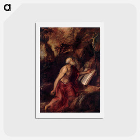 アートポストカード-St Jerome - ティツィアーノ ヴェチェッリオ Postcard.