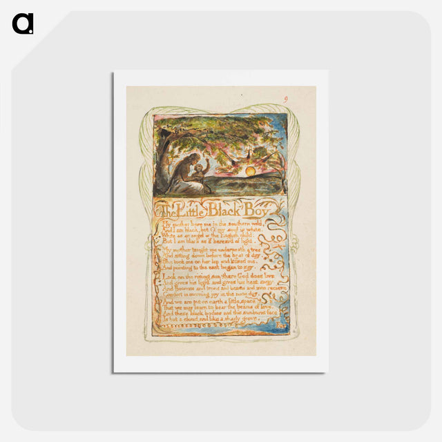 アートポストカード-Songs of Innocence and of Experience: The Little Black Boy - ウィリアム ブレイク Postcard.