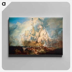 アートパネル-The Battle of Trafalgar - ウィリアム ターナー Canvas.