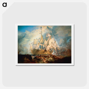アートポストカード-The Battle of Trafalgar - ウィリアム ターナー Postcard.