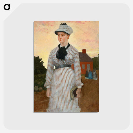 アートポストカード-The Red School House - ウィンスロー ホーマー Postcard.