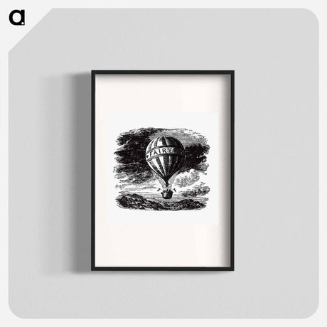 アートポスター-Hot Air Balloon Illustration from Fairy Mary's Dream
 - 大英図書館 Poster.