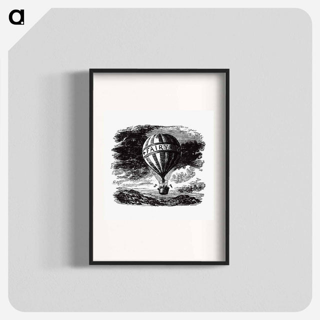 アートポスター-Hot Air Balloon Illustration from Fairy Mary's Dream
 - 大英図書館 Poster.
