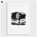 アートポスター-Hot Air Balloon Illustration from Fairy Mary's Dream
 - 大英図書館 Poster.