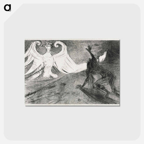 アートポストカード-Project for Frontispiece to: Au pied du Sinaï - アンリ ド トゥールーズ ロートレック Postcard.