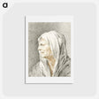 アートポストカード-Old woman with headscarf - ジャン ベルナール Postcard.