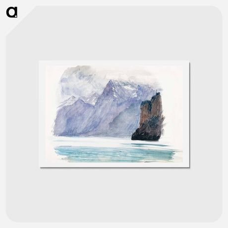 アートポストカード-Mountain Lake from Switzerland - ジョン シンガー サージェント Postcard.