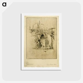 アートポストカード-London Bridge Stairs
 - ジョセフ ペネル Postcard.