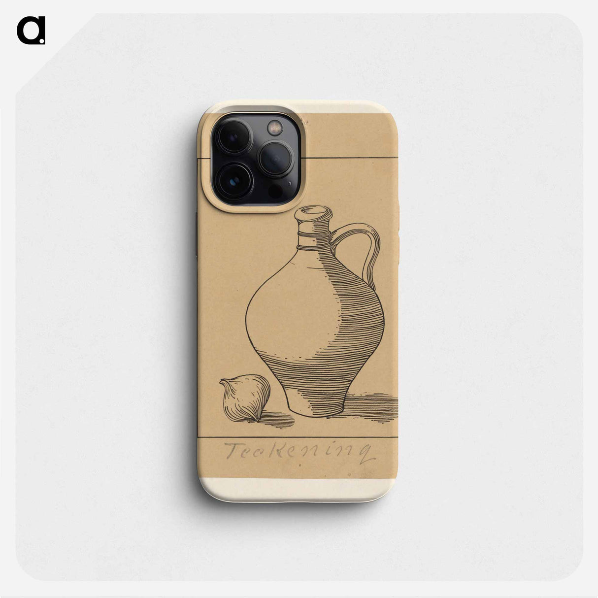 Stilleven met kruik en knoflook - ユリー デ フラーハ Phone Case.