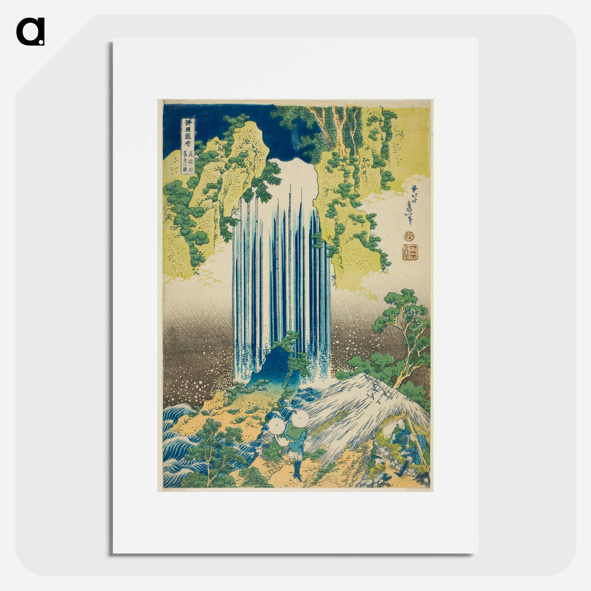 Yōrō Waterfall in Mino Province - 葛飾 北斎 Poster.