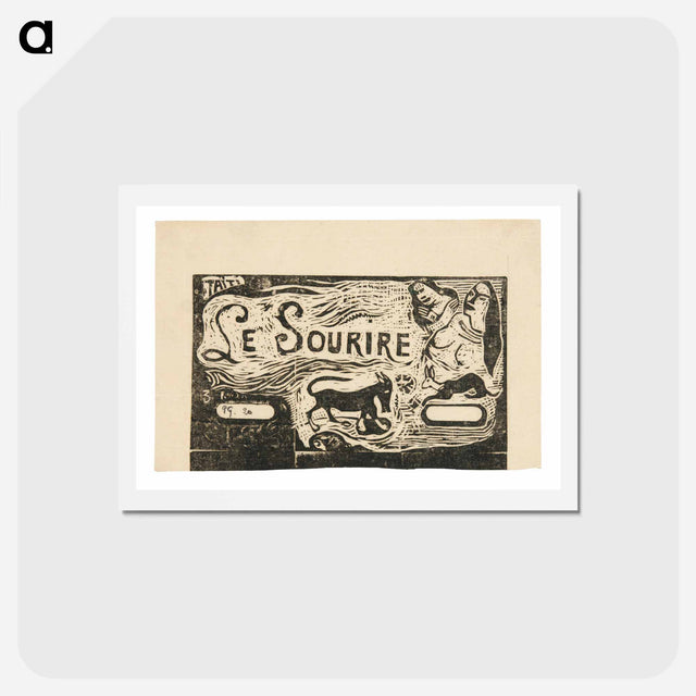 アートポストカード-Fox, Busts of Two Women, and a Rabbit - ポール ゴーギャン Postcard.