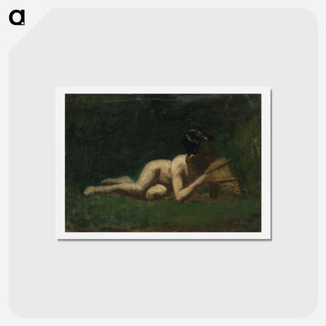 アートポストカード-Boy Reclining - トーマス エイキンズ Postcard.