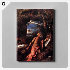 アートパネル-St Jerome - ティツィアーノ ヴェチェッリオ Canvas.