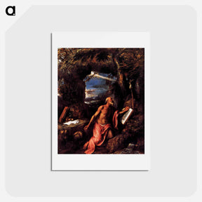 アートポストカード-St Jerome - ティツィアーノ ヴェチェッリオ Postcard.