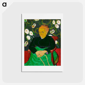 アートポストカード-The Berceuse, Woman Rocking a Cradle - フィンセント ファン ゴッホ Postcard.