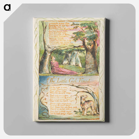 アートパネル-Songs of Innocence and of Experience: The Little Girl Lost/The Little Girl Found - ウィリアム ブレイク Canvas.