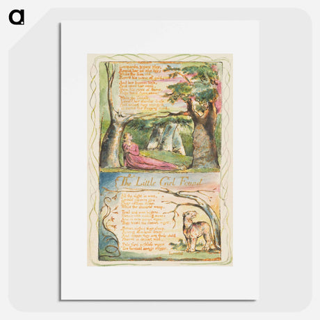 アートポスター-Songs of Innocence and of Experience: The Little Girl Lost/The Little Girl Found - ウィリアム ブレイク Poster.