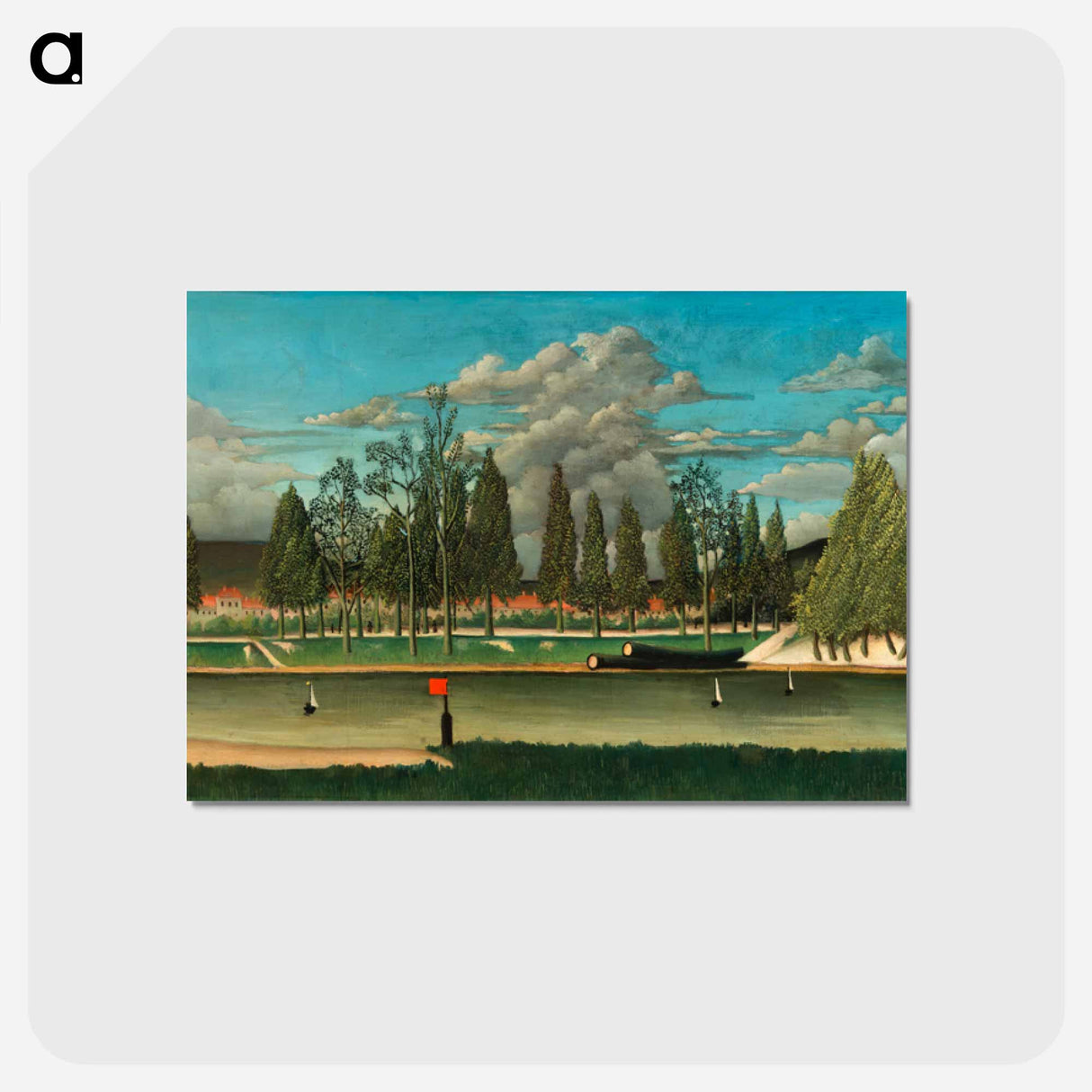 アートポストカード-View of the Quai d' Asnières
 - バーンズ・コレクション Postcard.