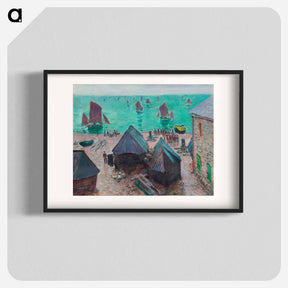 アートポスター-The Departure of the Boats, Étretat - クロード モネ Poster.