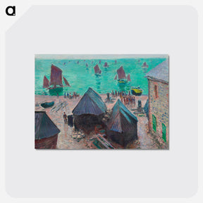 アートポストカード-The Departure of the Boats, Étretat - クロード モネ Postcard.