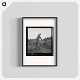 Scarecrow on a newly cleared field with stumps near Roxboro, North Carolina - Dorothea Lange Poster.