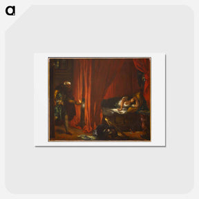アートポストカード-Othello and Desdemona - ウジェーヌ ドラクロワ Postcard.