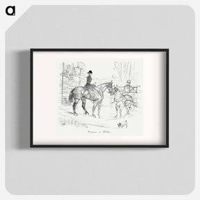 アートポスター-Horsewoman and Cart - アンリ ド トゥールーズ ロートレック Poster.