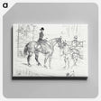 アートパネル-Horsewoman and Cart - アンリ ド トゥールーズ ロートレック Canvas.