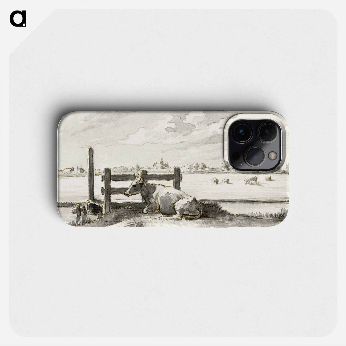 Whey with lying cow - ジャン ベルナール Phone Case.