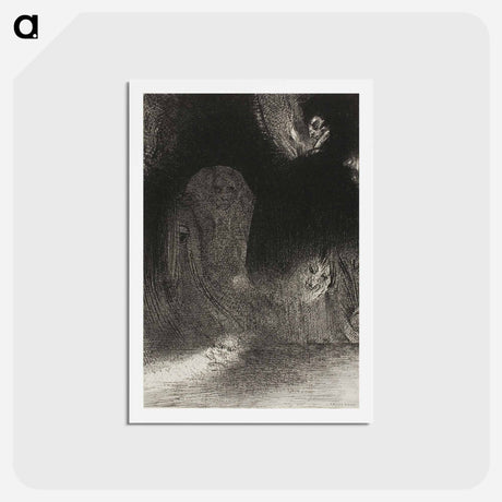 アートポストカード-I Have Sometimes Seen in the Sky What Seemed to Be Like Forms of Spirits - オディロン ルドン Postcard.