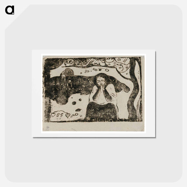アートポストカード-Human Miseries - ポール ゴーギャン Postcard.