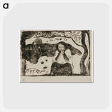 アートポストカード-Human Miseries - ポール ゴーギャン Postcard.