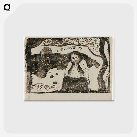 アートポストカード-Human Miseries - ポール ゴーギャン Postcard.