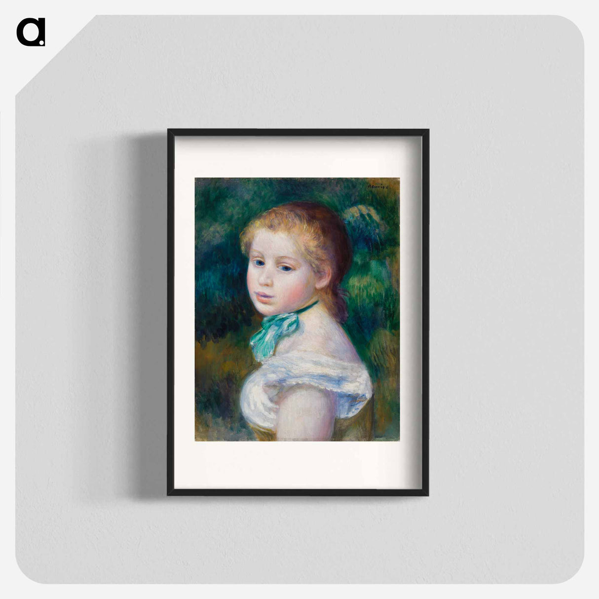 Head of Young Girl - Pierre-Auguste Renoir Poster.