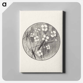 アートパネル-Aankondiging met insecten en bloemen voor serie 'Dierstudies' - テオ ヴァン ホイテマ Canvas.