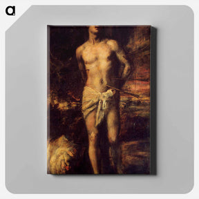 アートパネル-St Sebastian - ティツィアーノ ヴェチェッリオ Canvas.