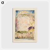 アートポストカード-Songs of Innocence and of Experience: The Lamb - ウィリアム ブレイク Postcard.