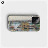 Bridge at Argenteuil on a Gray Day - Claude Monet Phone Case.