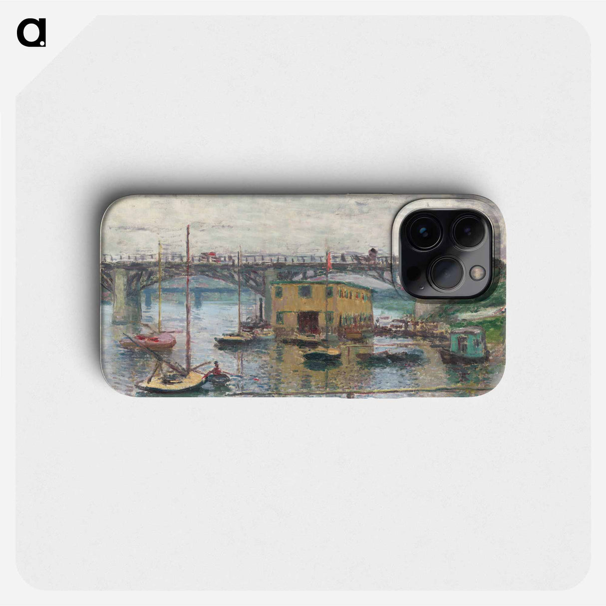 Bridge at Argenteuil on a Gray Day - クロード モネ Phone Case.