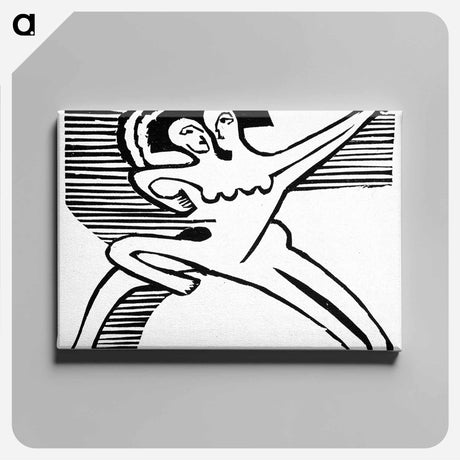 アートパネル-Two dancers - エルンスト ルートヴィヒ キルヒナー Canvas.