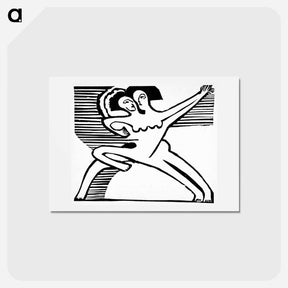 アートポストカード-Two dancers - エルンスト ルートヴィヒ キルヒナー Postcard.