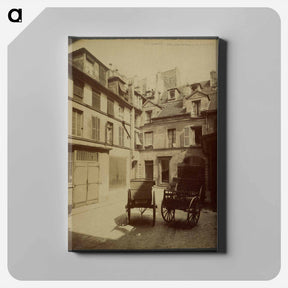 アートパネル-Vieille Maison Rue de Fourcy
 - ウジェーヌ アジェ Canvas.