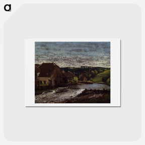 アートポストカード-The Loue Valley - ギュスターヴ クールベ Postcard.