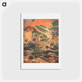 アートポストカード-Landscape with Brook (Brook with Aloes) - アンリ マティス Postcard.